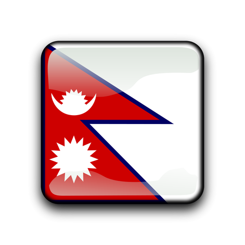 Vlag van Nepal binnen vierkant
