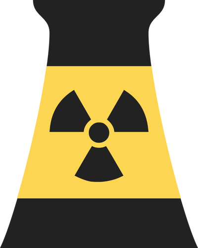 Imagem vetorial energia nuclear planta reator símbolo