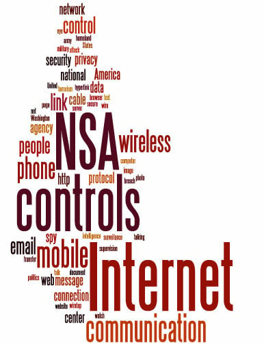 एनएसए नियंत्रण इंटरनेट संचार चित्रण