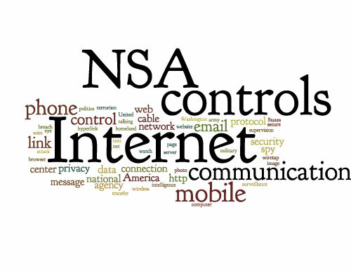 NSA controla a ilustração vetorial de Internet
