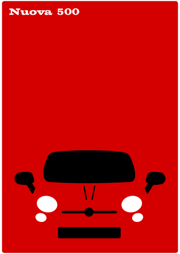 Červené auto plakát