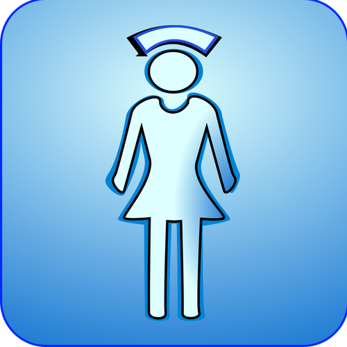 Vector symbol på medisinsk sykepleier