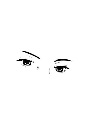 Векторного рисования глаза сонные леди