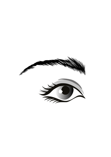 Immagine in scala di grigi occhio femminile