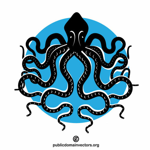 Octopus vector clip art de la imagen