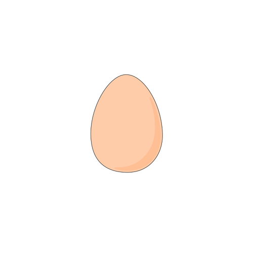 Векторное изображение яйца с черной каймой