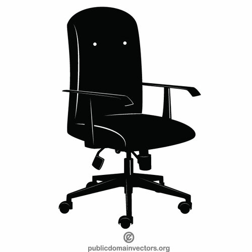 オフィスの椅子のシルエット