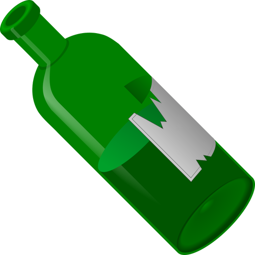 Grüne offene Flasche Vektor-illustration
