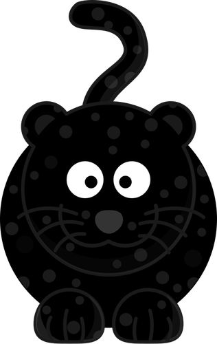 Desenho vetorial de gato preto