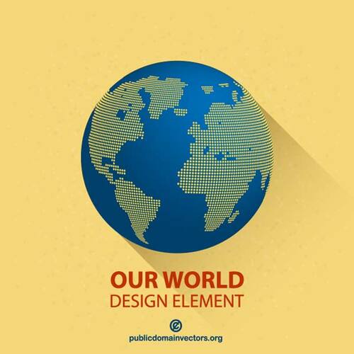 Element projektu globe świata