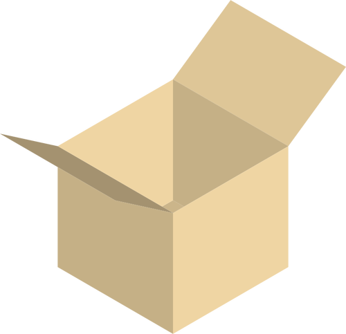 पीला पैकेजिंग बॉक्स खुला के वेक्टर छवि