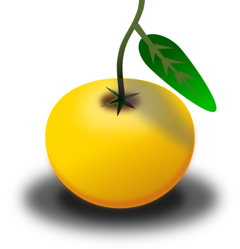 Clipart vectorial de naranja madura en color
