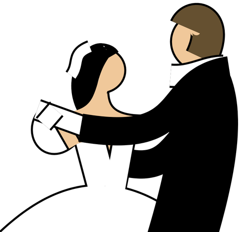 Image vectorielle danse de couple