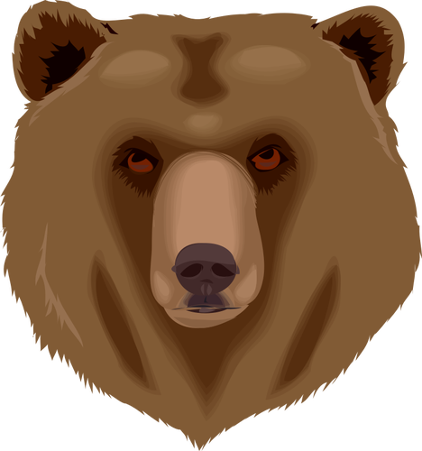 グリズリー熊の頭のベクター クリップ アート