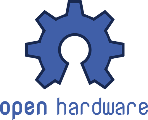 Åpne hardware blå skiltet vektor image
