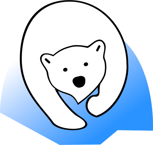 Vektör grafikleri bir kutup ayısı işaret