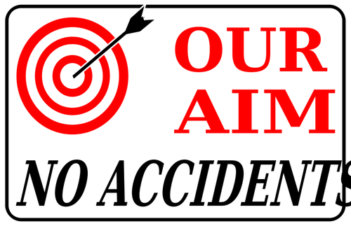 Zeichen für eine Kampagne gegen Unfälle-Vektor-illustration
