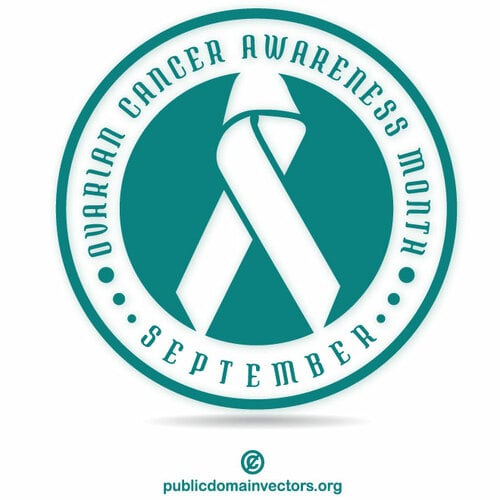 Наклейка с изображением рака яичников