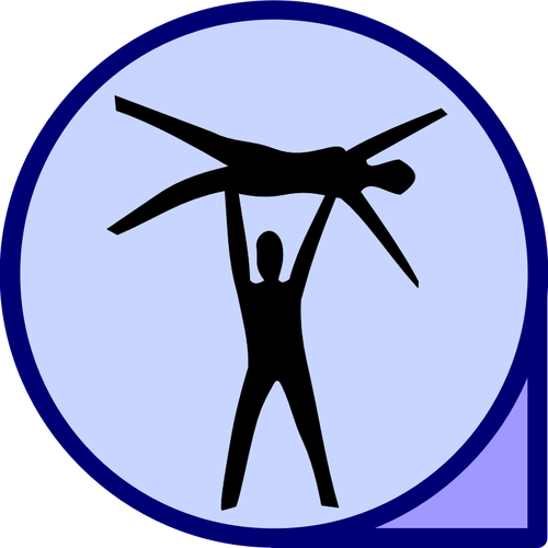 Векторное изображение значка, акробатика