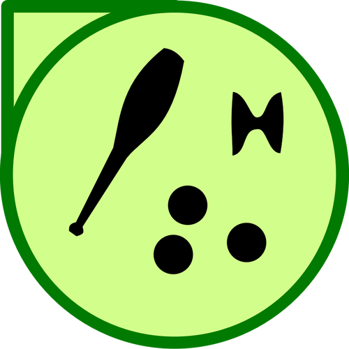 Vectorillustratie van jongleren apparatuur pictogram