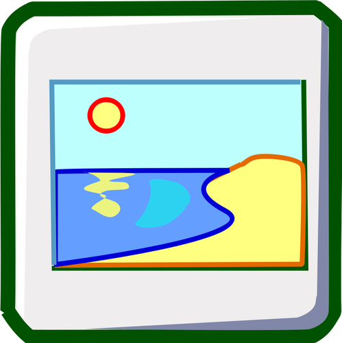 Image clipart vectoriel plage ensoleillée