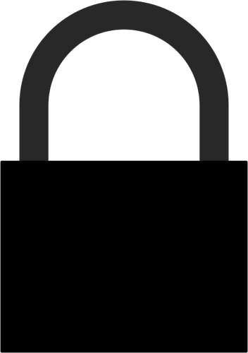 Silhuett vektorbild av låst hänglås