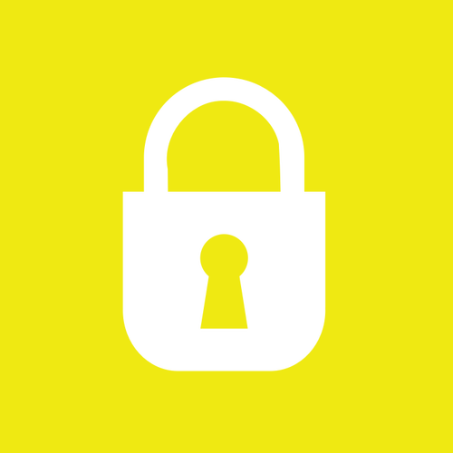 Vektorgrafikk utklipp av gule sikkerhet-ikonet