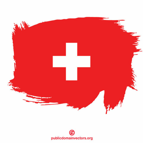 Geschilderde vlag van Zwitserland