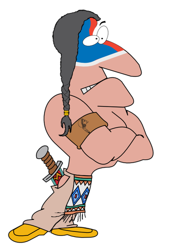 Ilustração em vetor personagem dos desenhos animados indiano