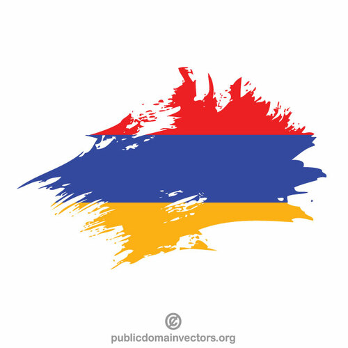 Arménská vlajka štětec tah