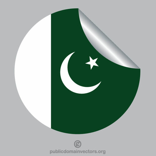 Adesivo de descascamento de bandeira paquistanesa