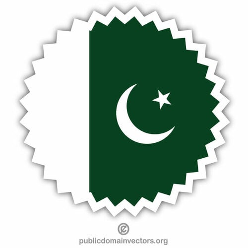 הדגל הפקיסטני מדבקת קליפ אמנות