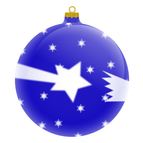 Blå Christmas ornament vektor image