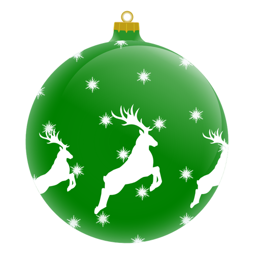 Green Christmas ornament vektor image