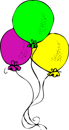 Tre baloons colorata immagine vettoriale