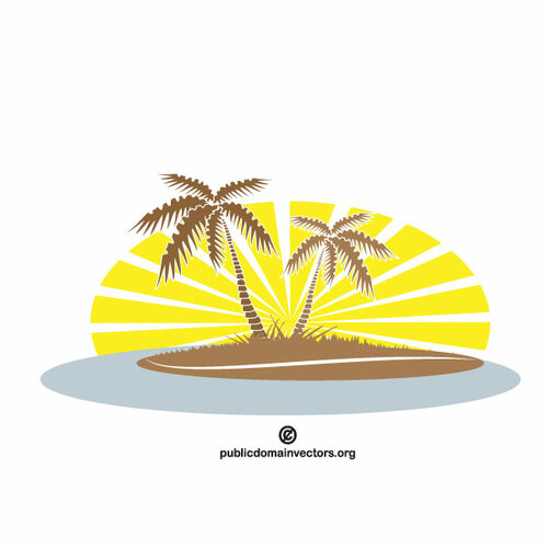 Palmen auf einer Insel