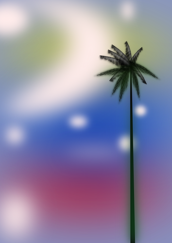 Palm sous image vectorielle de ciel