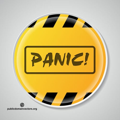 Het pictogram van de vector van paniek knop