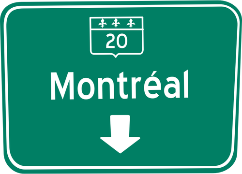 Segno di traffico del vicolo di Montreal