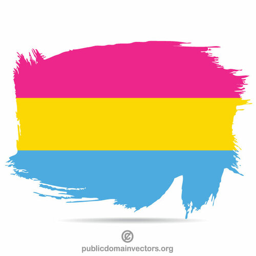 Pansexual flaga paint stroke