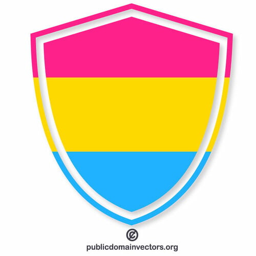 Panseksuell flagg heraldiske skjold