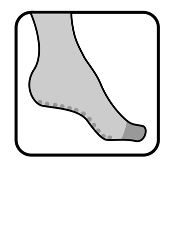 Sukkahousujen jalka -kuvakkeen vektorikuva