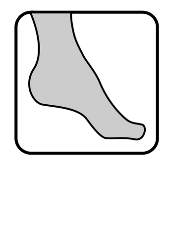 Foot in tights icon vector image