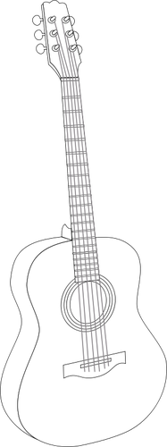 Gitar akustik vektor ilustrasi