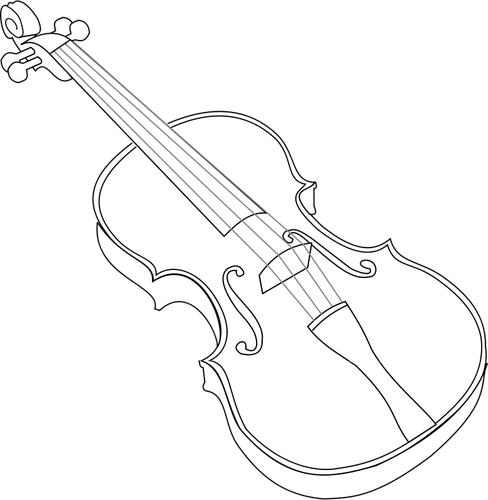 Kontur vektor image av fiolin