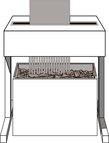 Papier shredder vector afbeelding