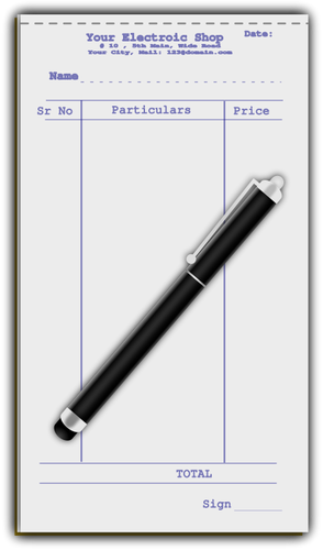 Ручка с получением векторные иллюстрации