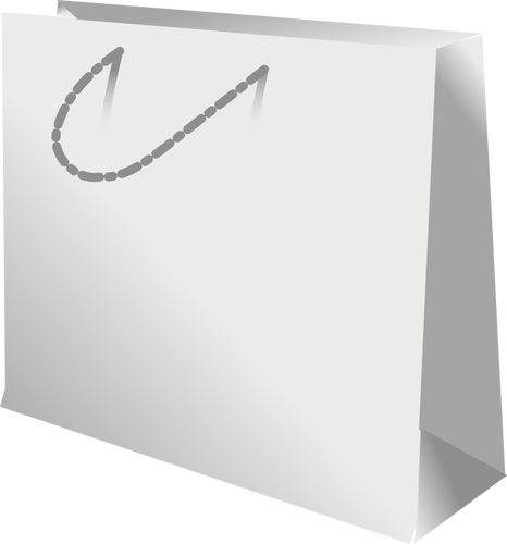 Векторная иллюстрация премиум белый бумажный мешок
