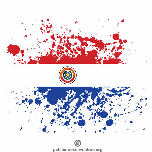 Paraguay bendera spatter tinta