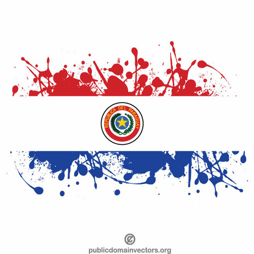 パラグアイ国旗インクはね